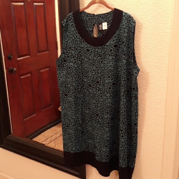 New MIB Turquoise Black Dress w/ Keyhole - Picture 3 of 8